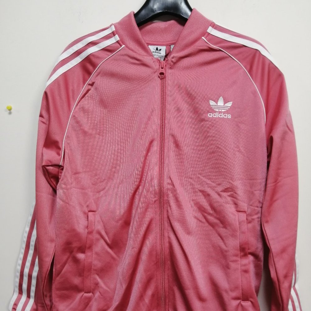 BNWT ADIDAS Kids Jacket Hazy Rose/White Size Large